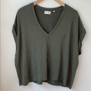 Aritzia Wilfred Free V Neck Top